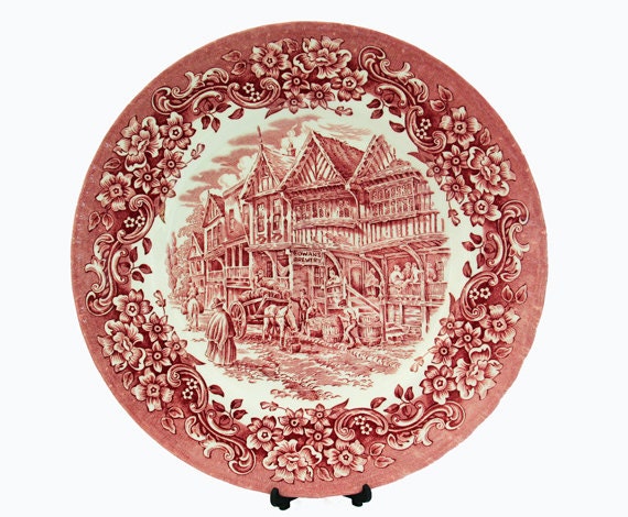 English Ceramic Plate Royal Tudor Ware Ironstone 17th Century England Brewery