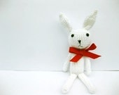 White Rabbit, crochet rabbit, crochet bunny, rabbit plushie