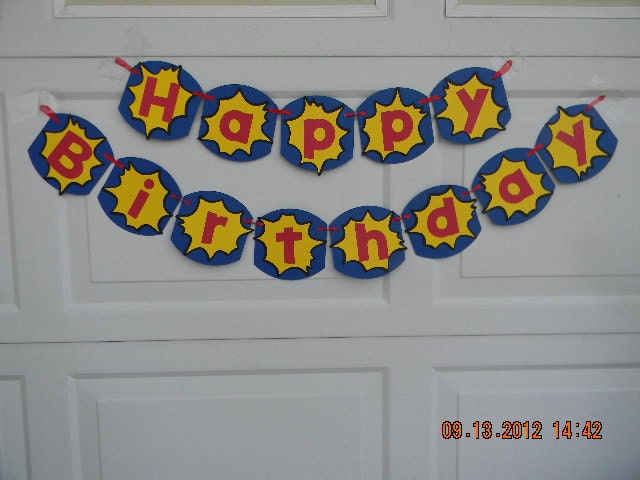Superhero Birthday Banner