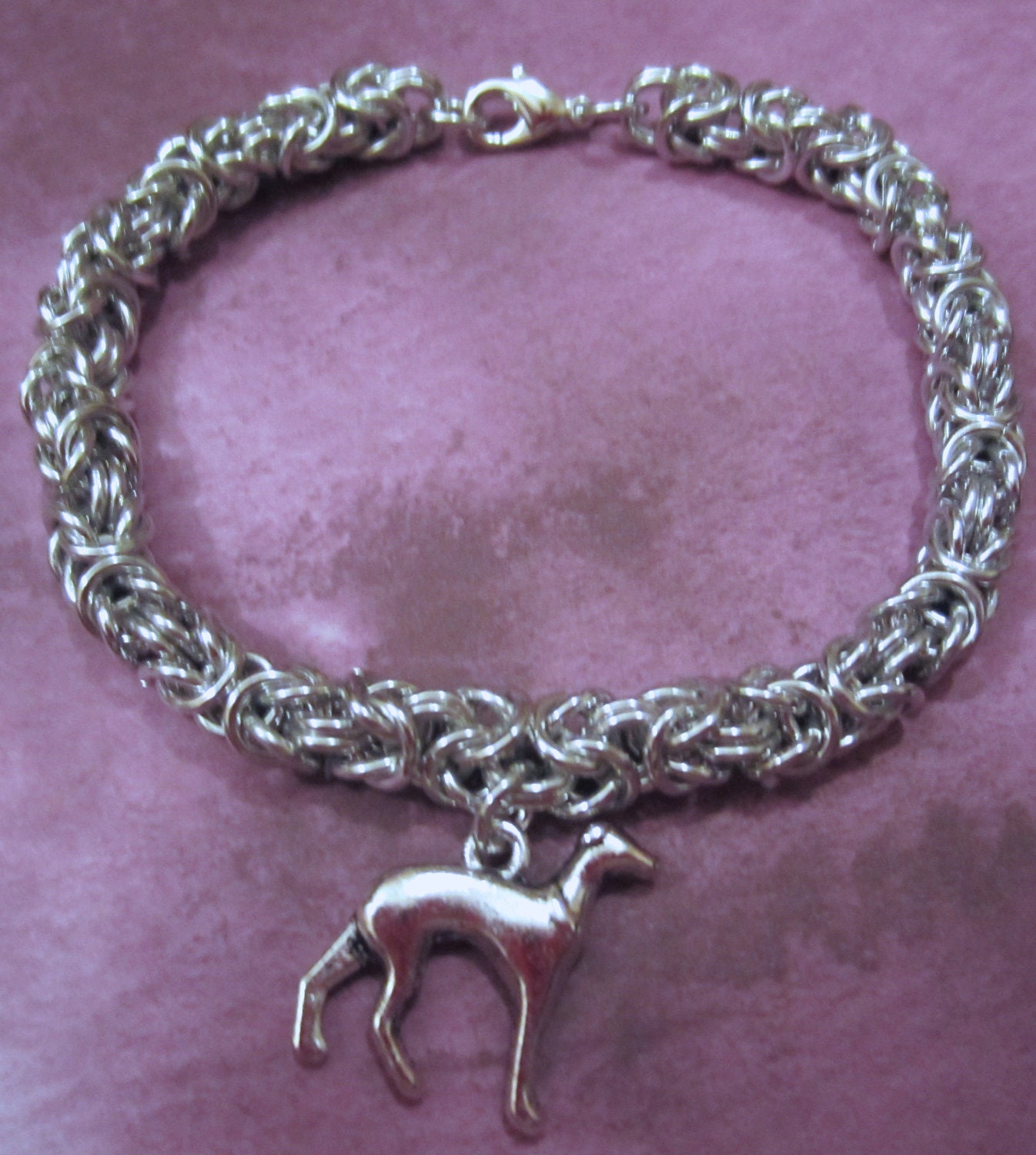 Byzantine weave Greyhound bracelet