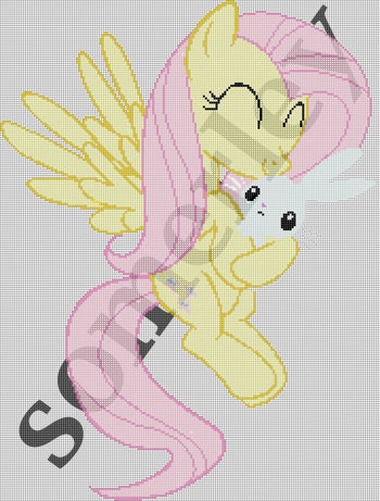 Items similar to CROSS STITCH PATTERN My Little Pony Fluttershy & Angel