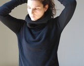 Black Hoodie COMET Women sweatshirt sweater/   Gift for her / Women fashion