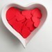 Confetti - 100 red hearts - Red - Wedding - Baby shower - Flavors - Spring - Summer - Elegant - Decoration - Love