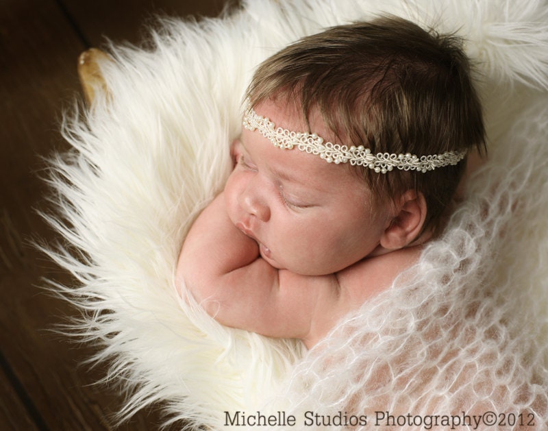 newborn photography prop, baby girl pearl princess angel halo headband wrath, baby shower gift, infant photo prop, angel halo