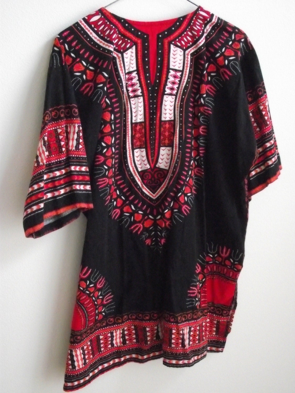 Vintage Dashiki Shirt Top Boho Hippie ladies men