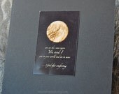 We see the same moon, love quote, full moon, golden moon, photo card, recycled card, moon print, night sky, quotation