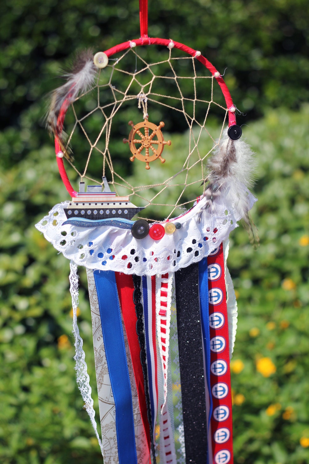 Handmade "Set Sail" Dreamcatcher