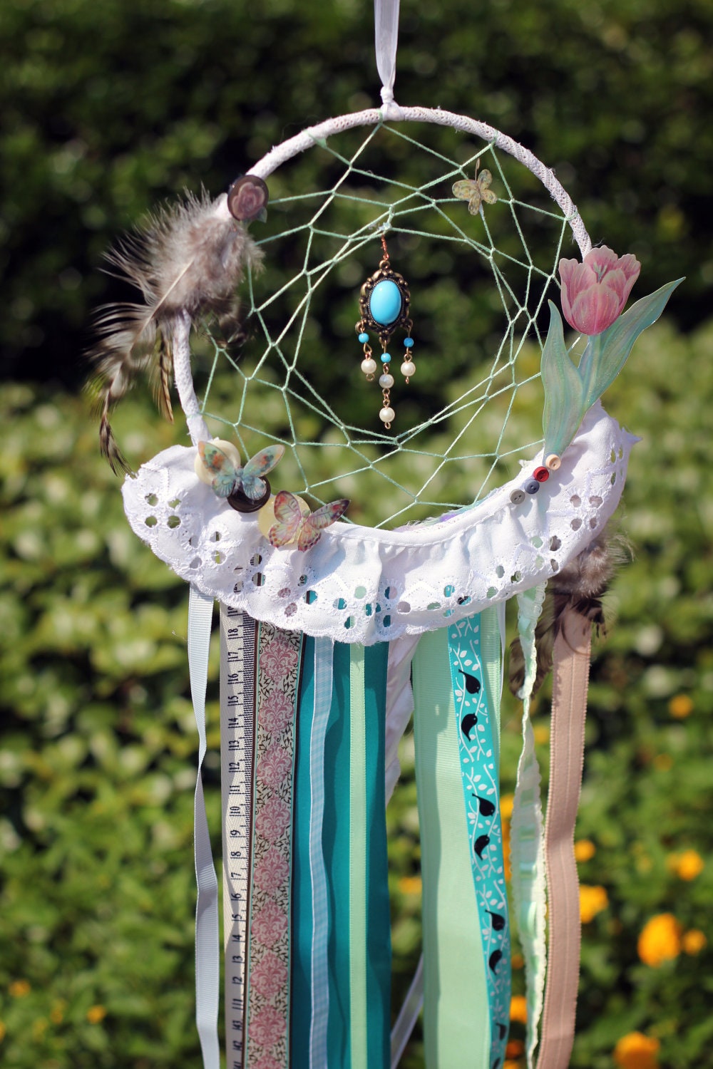 Handmade "Secret Garden" Dreamcatcher