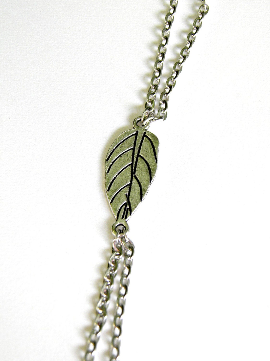 RESERVED Silver Slave Bracelet Ring Leaf Charm Ring Bracelet Hand Harness