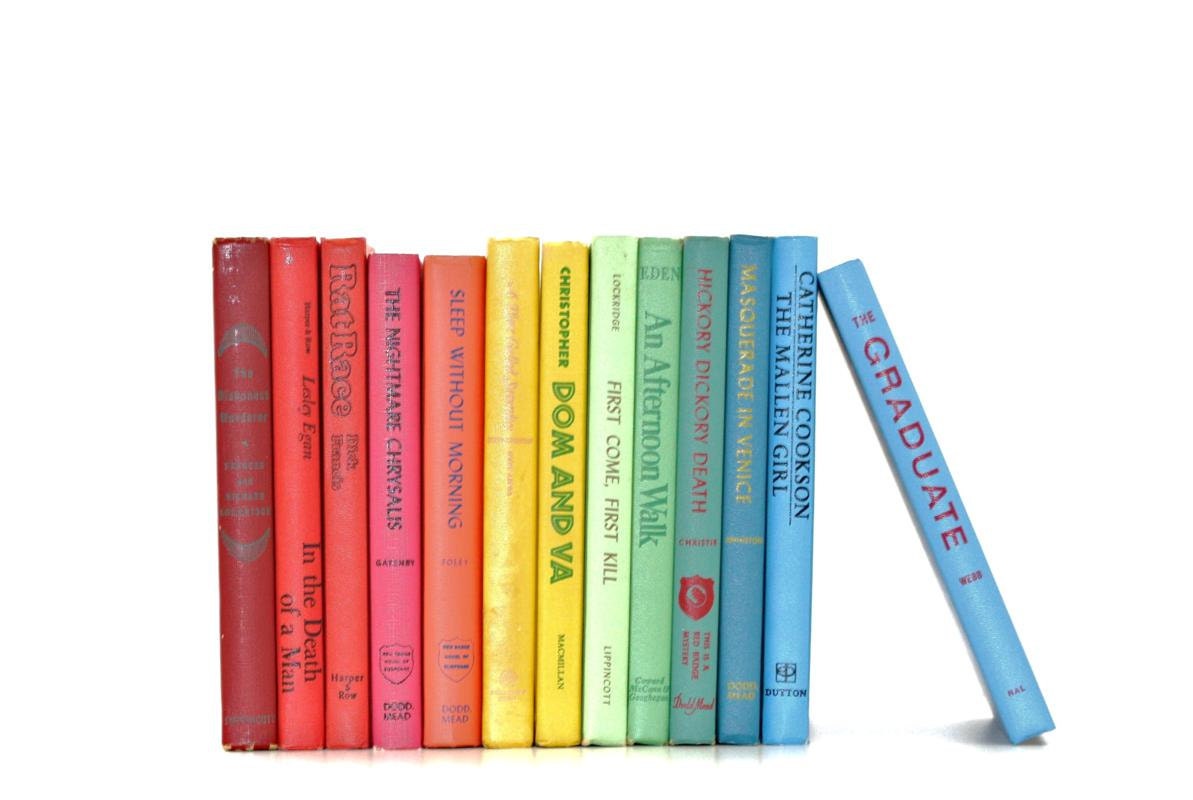 Colorful 13 Book Collection Fun interior Design Rainbow Vibrant Color Decor