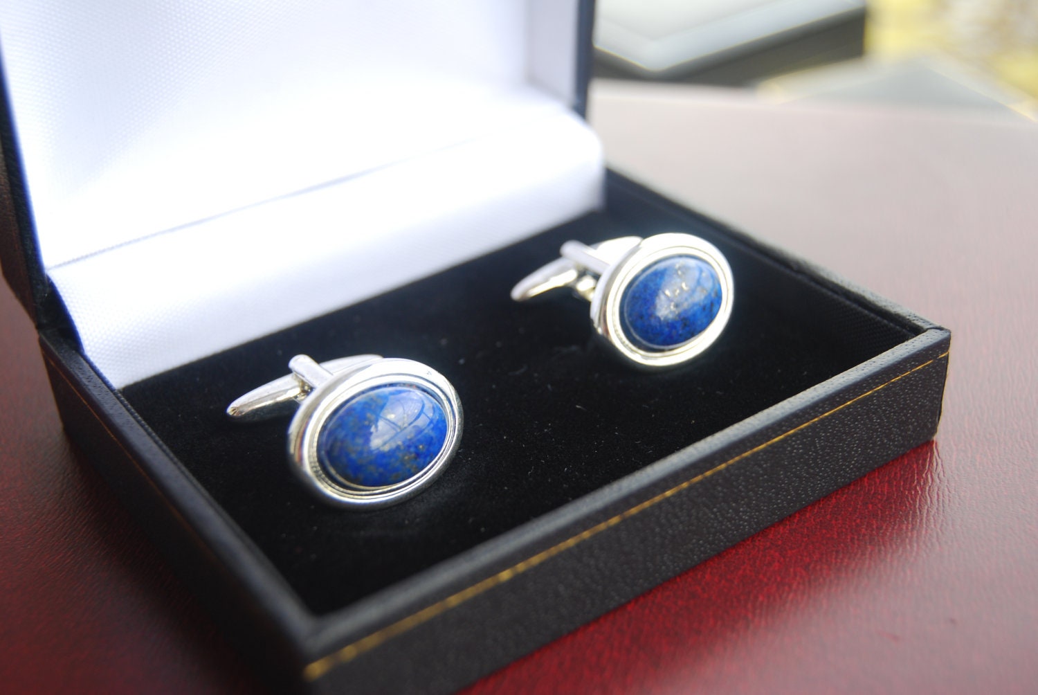 Lapis Lazuli Cufflinks - 14 x 10mm