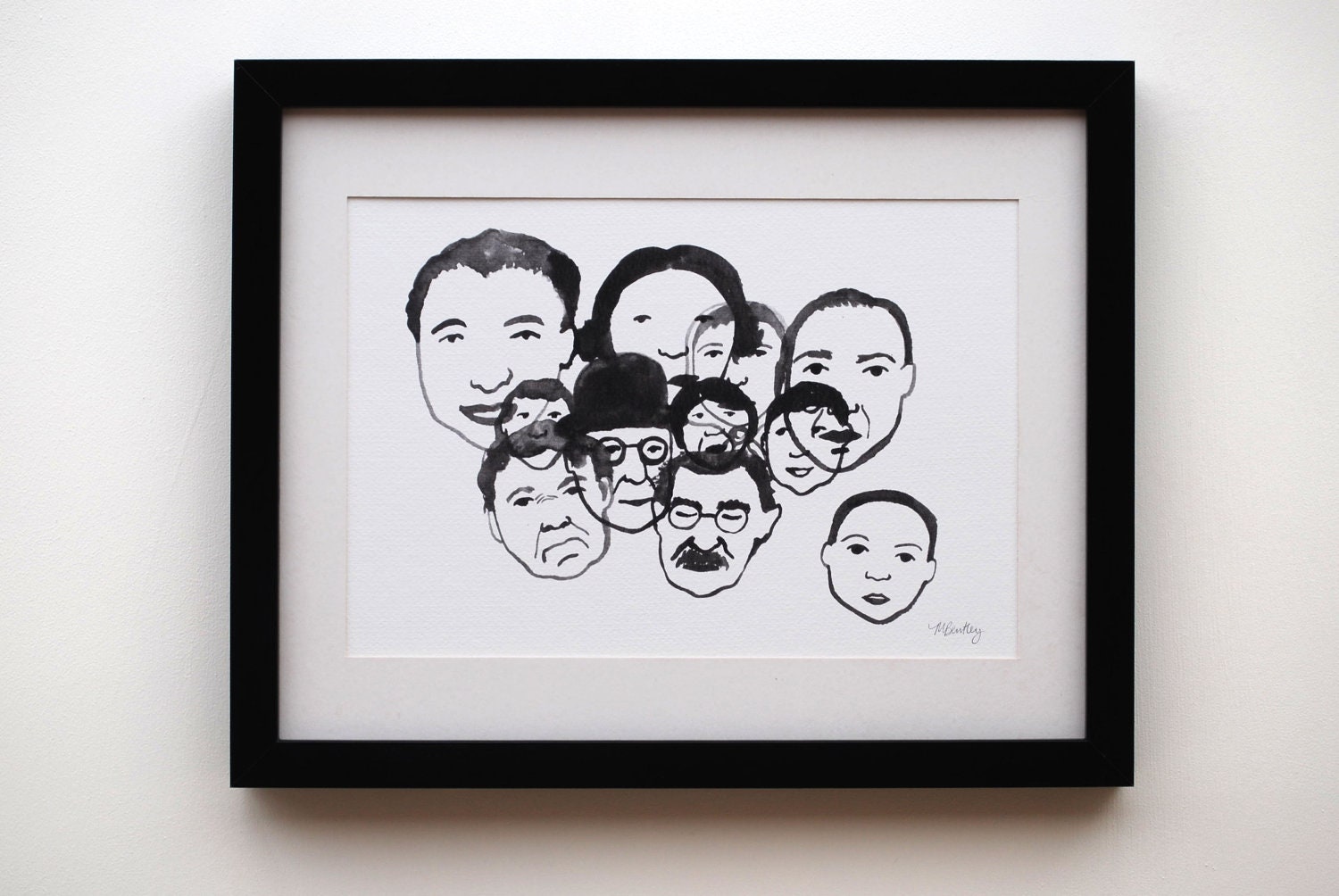Cloud of Faces - A4 Illustration Print