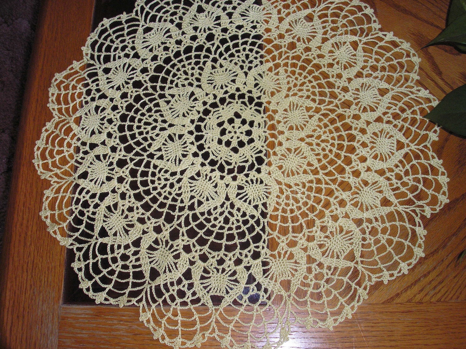 Light Yellow Summer Doily / Tablecloth / Centerpiece