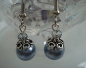 Pale Blue Pearl Earrings