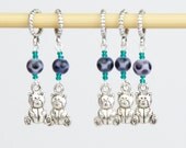 stitch markers knitting crochet teddy bear purple lavendar knit marker cute silver knitter green no snag knit grape red gifts for knitter