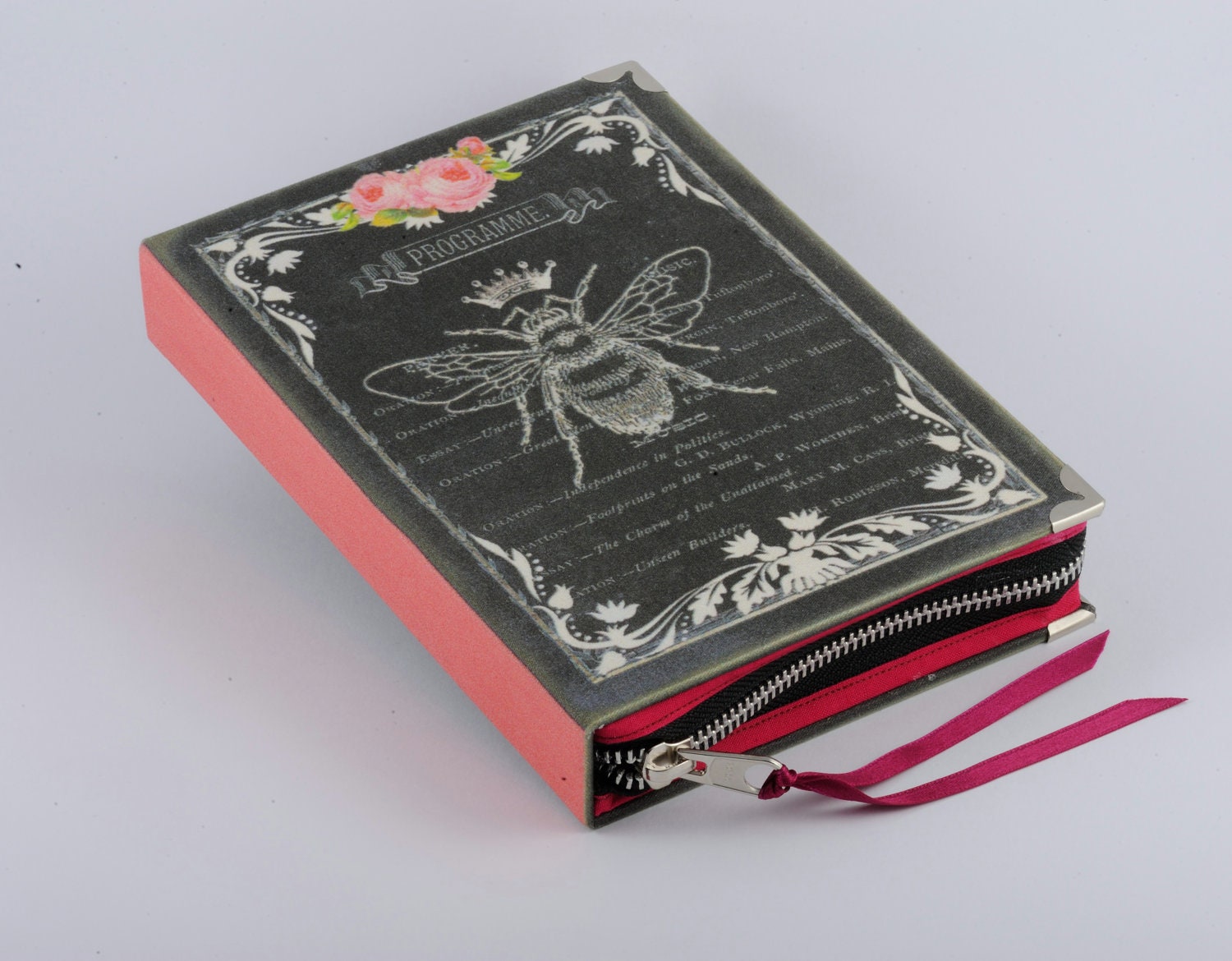 Vintage Black Queen Bee Book Clutch