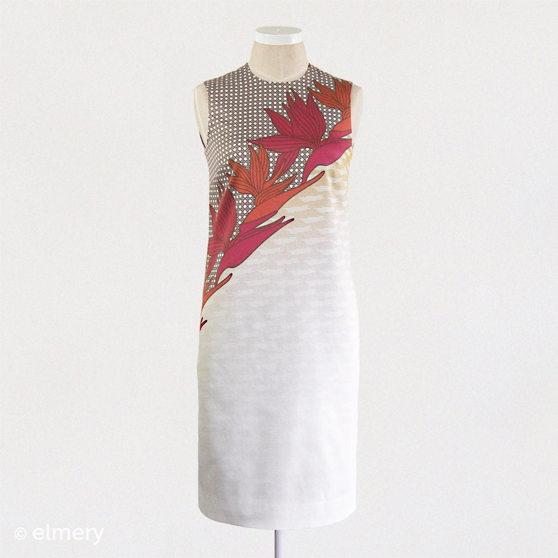 Cotton Shift Dress, Tropical Dusk, S M L