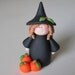 Polymer Clay Halloween Witch and Pumpkins