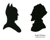 The Dark Knight (Batman and the Joker) Handcut Silhouettes