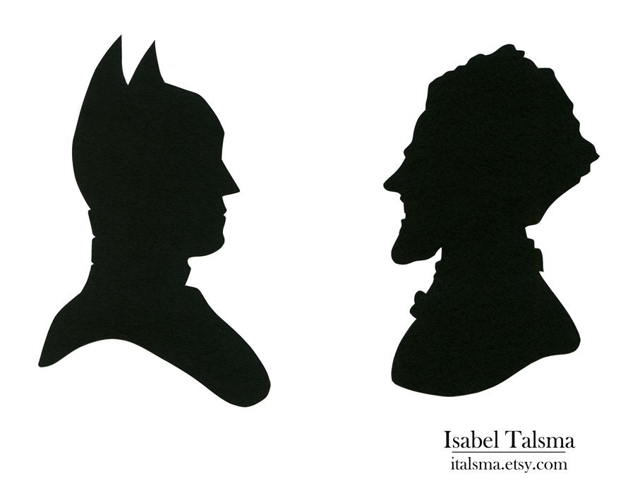 The Dark Knight (Batman and the Joker) Handcut Silhouettes