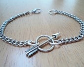 Silver Arrow Charm Chain Bracelet