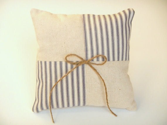 Seersucker Striped  Ring Bearer Pillow