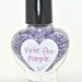 Vote For Purple Lavender and Silver Glitter Nail Polish 5ml Mini Bottle