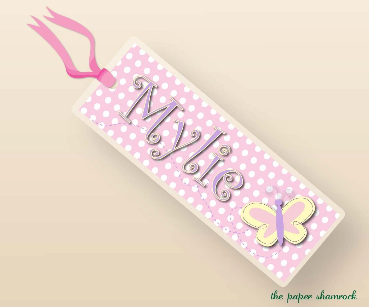 Butterfly - Bookmark, Personalized Kids Bookmark, Personalized Bookmark, Kids Bookmark Il_570xn