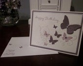 Happy Birthday Card - Purple Butterflies - For that Special Someone