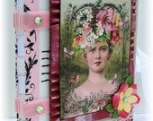 Scrapbook, Smash Book, Photo Album, Pink Flower Lady