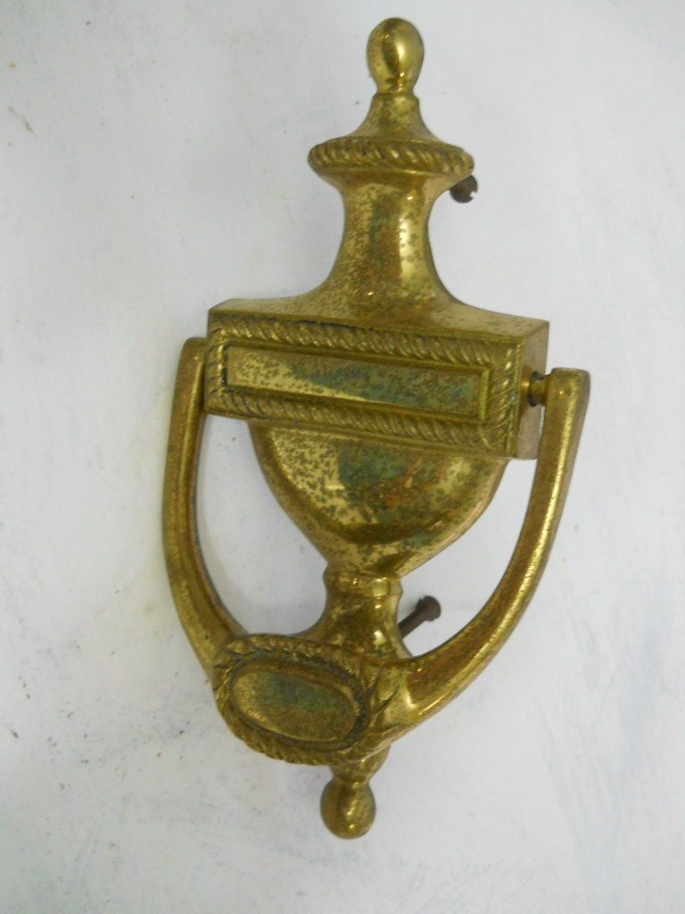 Architectural Salvage Antique Brass Front Door Knocker