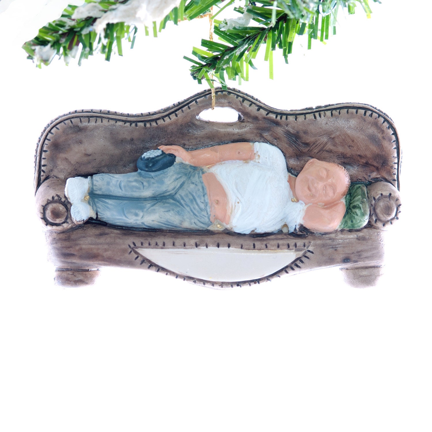 Personalized couch potato ornament - Dad ornament - Personalized ornament for a man - Couch Potatoe Christmas ornament
