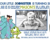 Custom Made Monsters Inc Birthday Party Invitations