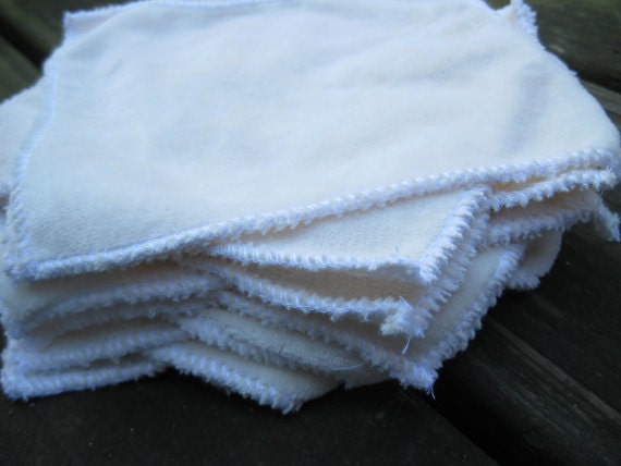 Organic Bamboo Velour Cloth Baby Wipes (1 Dozen)