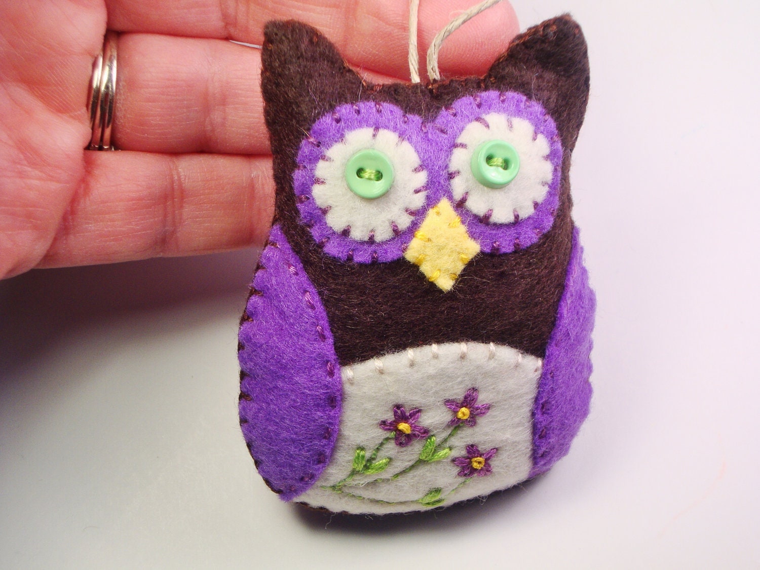 RESERVED JMARBREY - Felt Owl Ornament - Personalized Owl Ornament