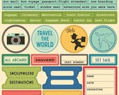 October Afternoon Boarding Pass Word Stickers