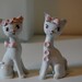 Vintage White Cat Figurines // Ceramic // Pretty Kitties // Pink Flowers & Bows // Humane Society Donation