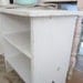 SALE Vintage chippy painted white shabby chic farmhouse stool