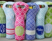 Personalized Monogrammed Wine Tote