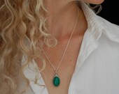 Sterling Silver Artisan Pendant with Howlite Gemstone, pendant for her, pendant for him, summer jewelry, romantic jewelry