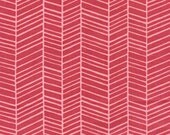 Herringbone in Berry, Modern Meadow, Joel Dewberry for Westminster Fabrics, Half Yard, 1/2 Yard