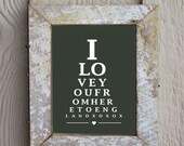 ENGLAND Eye Chart - 11 x 14 digital print design