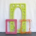 Bright Pink Lime Green Orange Funky Frames Set of 3 - Upcycled painted frame collection.. great for Gallery Wall
