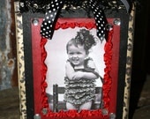 Photo Block/Picture Frame Block/ Memory Block holds 4x6 Photo Home Office Decorating Personalized