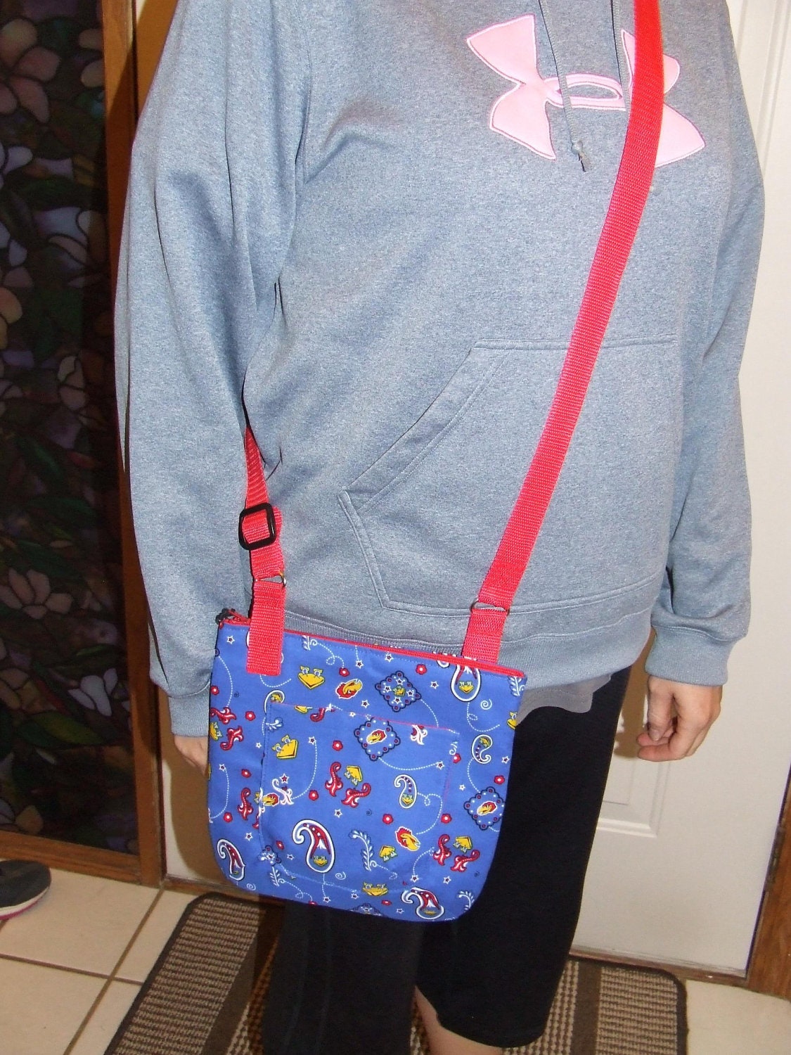 Kansas Jayhawk Hippie/Swing style purse