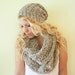 The Chunky Cowl Scarf Shawl Hood - oatmeal - infinity