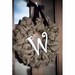Burlap Wreath with Big Letter