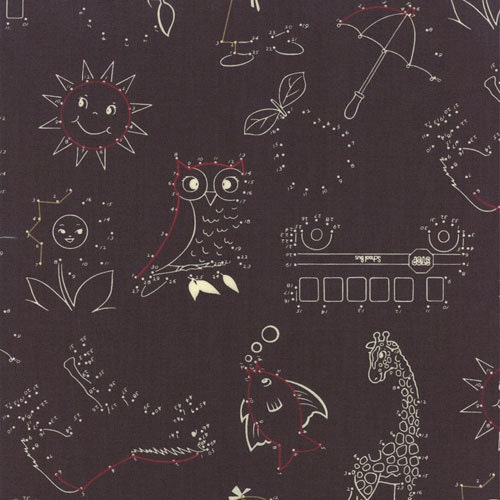 School Days Collection by American Jane - Connect the Dots  - Slate - Moda Fabric