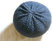 Knitted Pouf - ottoman, foot stool, floor pillow - MADE-TO-ORDER