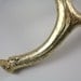 Gold Leaf Deer Antler Art Sculpture High Gloss Black Base